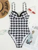 Designer Bikini Womens Swimwear Vigoashely Sexy Print Halter Women Push Up High Cut One Piece Swimsuit Monokini Backless Hollow Beach Bathing Suit