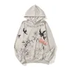 Designer High Street Hoodie Saint Mixxxx Graffiti Angel Devil Print Vintage Wash Draw Hole Plush For Men