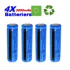 Baterias 4pack liion recarregável 3000mAh 18650 Bateria 3,7V 11,1W BRC não AAA ou AA para lanterna de lanterna a laser Drop Drop Delt Dhlwl