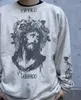 Designer Fashion Hoodie Saint Michael Distressed Graffiti Vintage Destructive Character Print FOG Loose Couple Sweatshirt