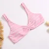 Frauen Badebekleidung Sexy Pink Striped Low-T-T-T-Tani-Bikini-Sets Frauen Badeanzüge Badeanzug 2023 Tanktop Bikinis Beachwege