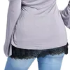 Dżinsowe dżinsy bawełniane kobiety Underskirt Warstwowy warstwowy warstwowy koronkowe wykończenie półpłyt Półpasku spódnicze w rozmiarze