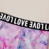 Clothing Sets PatPat Summer Kid Girl Tie Dye Letter Decor Tank Top 2pcs Suits for 4 9 Years 230322