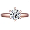 Bagues de cluster 14K Or 9K 2 3 8 D Couleur Moissanite Diamant Bague Bijoux En Gros