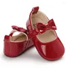 Первые ходьбы Haizhiw милая девочка обувь мода малыш Binyag Princess Flats Bow Soft Sole Born Kids Sandals