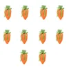 Emballage cadeau 10/20 pièces sac de carotte de pâques fête bonbons velours sacs en tissu pour Biscuit Snack Cookie décor Orange
