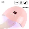 Nageltorkar Portable Pink Nail Dryer Machine UV LED -lampan 30/60/90 -tal Timer USB -kabel Hem Använd nagel UV Gel Lack Dryer LED Nail Lamp Tool 230323