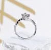 Cluster ringen aazuo 18k witgoud real diamant 0.40ct h vs klassieke knoparm bloemen vier trouwring voor vrouw verlovingsfeestje