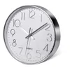 Duvar Saatleri Premium Gümüş Duvar Saati Dekorasyon Ev Ofis Mutfak için Modern Sessiz Duvar Saati 25cm Gümüş 230323