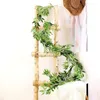 Decorative Flowers Eco-friendly Simulation Vine Realistic Plastic Pography Props Artificial Plant Hangable Willow Garden Supplies