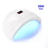 Sèche-ongles 88W Lampe LED Sèche-ongles Rose 30/60/90 Timing 18 LEDs Lampe à glace UV pour le séchage Gel Vernis Minuterie Capteur automatique Outils de manucure 230323