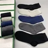 Men's Designer Crocodile Embroidered Mid-calf Mens Womens Business Cotton Sweat-absorbent Breathable Socks 5 Pairs/box V9ls