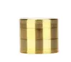 Smoking Accessories Metal Grinder CHROMIUM CRUSHER with 4 Layers of Gold Coin Pattern 40mm Manual Smoke Grinders Smoke Shop Bong I0323