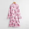 Dompers 20233Children's японское платье для сна цвета DING Имитация шелк для домашней одежды для девочек в средней длине