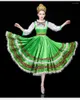 Stage Wear Personnalisé Folk Classique Russe Robe De Danse Nationale Adulte Cour Européenne Princesse Maid Performance Ouverture Vert