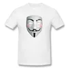 T-shirts masculins mode oso design mec tshirt qualité imprimement hommes chemise anonyme masque bleu manche courte drôle