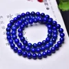 Correntes naturais lazuli lazuli azul royal gemstone 108 miçangas de oração 8mm