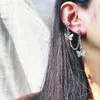 Brincos dangle Zhouyang Bufferfly Ear Clips for Women Long Silver Color Acessories Earing Gift Girls Fashion Jóias punk KBE319