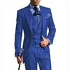 Męskie garnitury kolorowe 3 -częściowe kostium mężczyzn garnitur Homme Groom Tuxedo na ślub Slim Set Male Blazer Therno Masculino (kamizelka spodni)