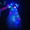 Feestdecoratie vrijgezellen sluier veer bloem kroon gloed licht led bruids douche bruid tot cadeau bruiloft verloving decor