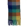 Scarves Scarf Autumn and Winter Imitation Cashmere Plaid Versatile Ac Same Shawl Dual-use Thick Tide
