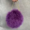 Waist Bags Luxury Ostrich Feather Clutch Bag Women Party Evening Dress Handbag Ladies Wedding Purse Arrival Fashion Chain Shoulder 230323