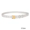 Fashion Smooth Buckle Belt Retro designer Thin Waist Belts for Men Womens Width 2.5CM Genuine Cowhide 4 Color Optional High Quality 2023