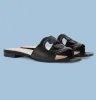 Top Marke 23SS Ineinandergreifende Sandalen Schuhe Damen Ausschnitt Slide Flats Zeitloser Sommer Slip On Damen Flip Flops Perfekte schöne Damen Hausschuhe EU35-42