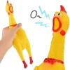 Grito de frango squeeze sons de brinquedo de animais de estimação de brinquedos de cachorro produtos descompactação solteira ferramenta squeak ventur frango