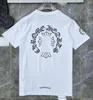 2023Mens Klasik T Shirt Kalp Moda Ch yüksek kaliteli marka mektubu Sanskrit çapraz desen kazak tişörtleri tasarımcılar chromees kazak üstleri pamuk tişörtleri 1sfi lo