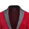 Garnitury męskie fioletowe aksamitne garnitur Blazer Men 2023 Marka Slim Fit Męska kurtka Męska Kurtka Formalna sukienka Blazery dla