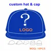 Custom Baseball Caps Adjustable Flat Brimmed Hip Hop Snapbacks Hats Embroidery Printing Logo Adult Men Women Kids Size Available