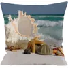 Pillow Beach Pattern Linen Pillowcase Living Room Sofa Cover Home Decoration Shell Conch Starfish Pillowcasefall