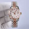 الساعات المصممة Datejust Mens Watch Multicolor Steel Strap Strap مقاومة للماء بالكامل Montre de Luxe Luxe Pink Moissanite Watch 31mm 28mm SB030 C23