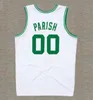 Throwback BILL 6 RUSSELL Celtices Custom Basketball Tröjor DAVE 18 COWENS JOHN 17 HAVLICEK KEVIN McHALE LARRY 33 BIRD ROBERT 00 PARISH Len Bias Grön Vit Storlek S-3XL