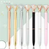 Pcs Creative Multicolor Diamond Black Ink Ballpoint Pens Student Gift Metal Pen Office Stationery Accessories