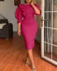 Casual Dresses 3xl Plus Size Spring Autumn Women Elegant Office Midi 2023 Ladies BodyCon O-Neck Female Fashion Sexy Work Pencil Dress