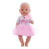 Doll -accessoires Kleding Flamingo -kledingschoenen voor 43 cm geboren baby Fit 18 inch American Reborn Girls Toy 230322