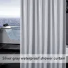 Shower Curtains Shower Curtains Waterproof Solid Color With Hooks Rings For Bathroom Grey Beige Anti-mold Polyester Partition Home Bath Curtain 230323