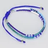 Bracelets tressés faits à la main de Style bohème perles colorées brins de ficelle tissage Bracelet de cheville pour femmes hommes