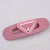 Designer P Letter Triangle Hair Clips Women Square Barrettes Hairpin Crab Solid Color Claw Clip for Girl Designer Accessories Gift