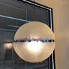 Lampy wiszące Catellanizm PostKrisi Minimalistyczna piłka światło Kreatywne włoskie lampa projektowa schodowa sztuka jadalnia