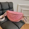 Sacs de taille imprimé lettre motif à carreaux Fanny Packs pour femmes à la mode chaîne femme Pack dames large sangle bandoulière 230323