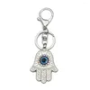 Keychains Lucky Eye Hamsa Hand Keychain Evil Drop Oil Lobster Clasp Fashion Jewelry