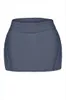 Kvinnors badkläder Full täckning Running Solid Wide Midje band Swim Skort kjol inbyggd mage kontroll bikini botten tennis kort swimdress