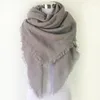 Scarves Winter Brand Design Solid Color Cashmere Women Scarf Large Size Blanket Lady Wool Square Shawl Wholesale