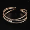 Bangle YFJEWE Trendy Crystal Bracelet Female Fashion Wedding Jewelry Gold Color Rhinestone Bangles Bracelets For Women B280