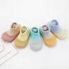 First Walkers born Baby Sock Shoes Kids Soft Rubber Sole Non-slip Toddler First Walkers Summer Children Girls Boys Color Matching Prewalker 230323