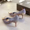 Sandals Women Elegant Party Wedding Pumps Pointed High Heels Stiletto All-match shoes for woman Sexy Girl lady Single Shoes 230323