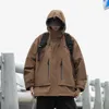 Herrjackor män japansk hoodie vindbrytare militär fält ytterkläder taktisk vattentät pilotrockjakt armékläder